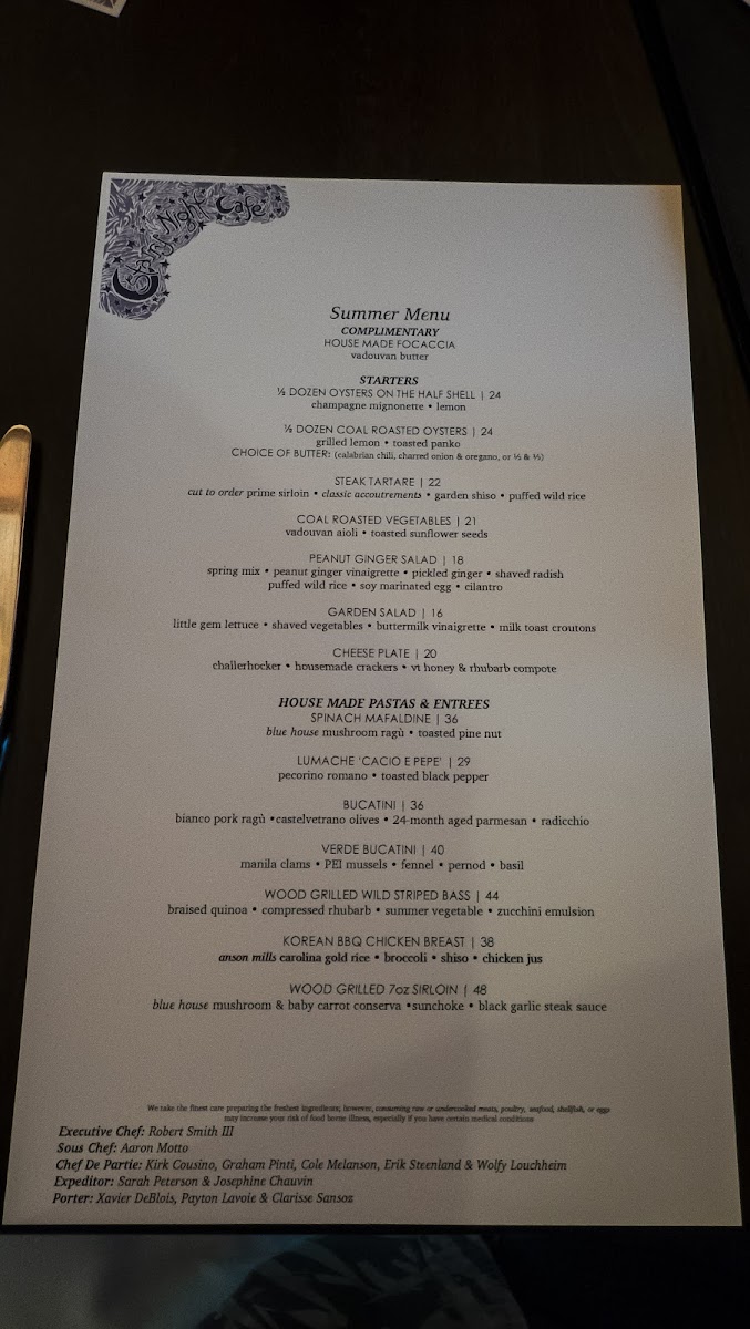 Menu Starry Night Café-1